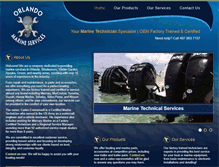 Tablet Screenshot of orlandomarineservices.com